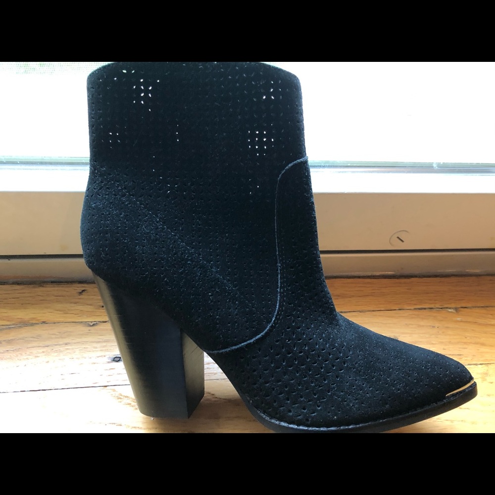 Marc Fisher Black Suede Booties